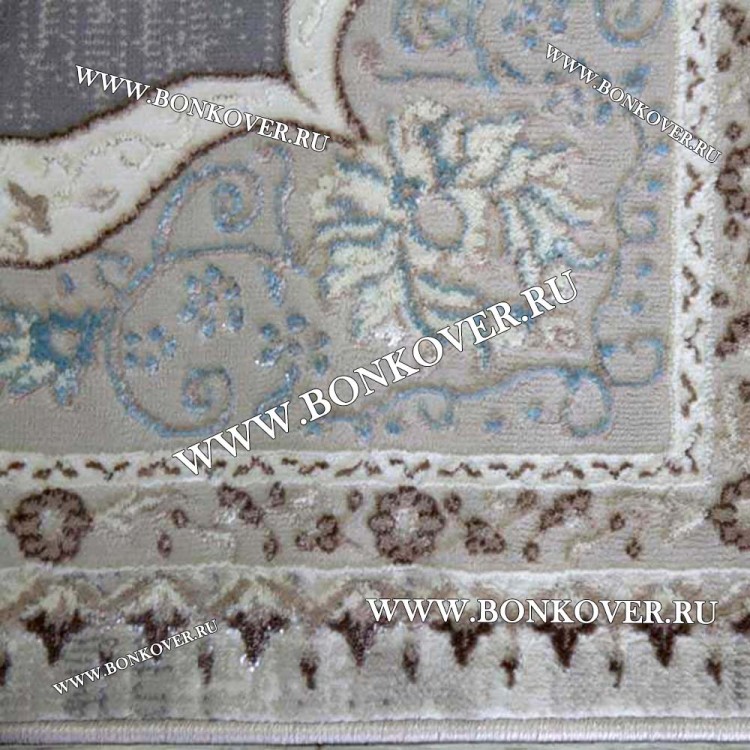 Ковер Турция Для Гостиной Дизайн 92 Серый с Голубым