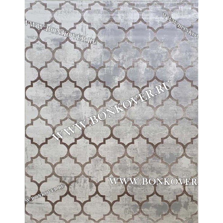 Ковер Турция Современный Дизайн 15 Серый с Коричневым