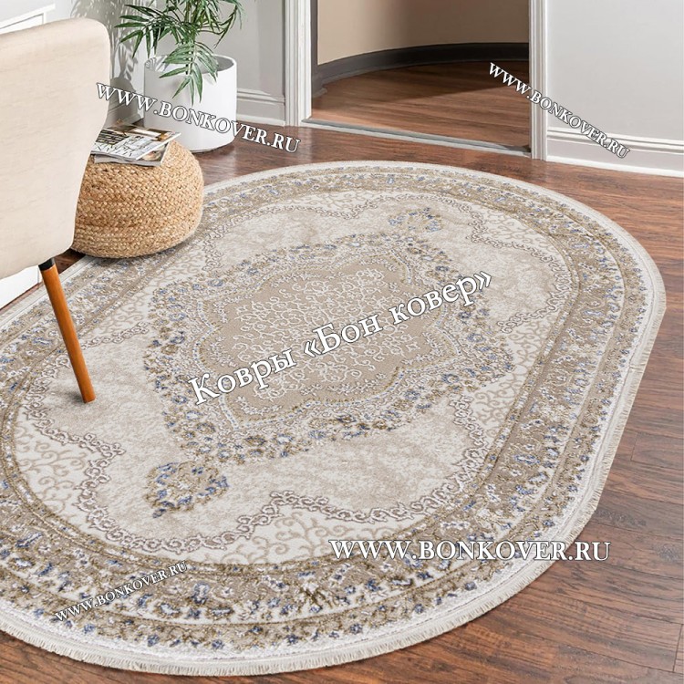 Турецкий Ковер Для Гостиной Медальон Дизайн 02 Овал